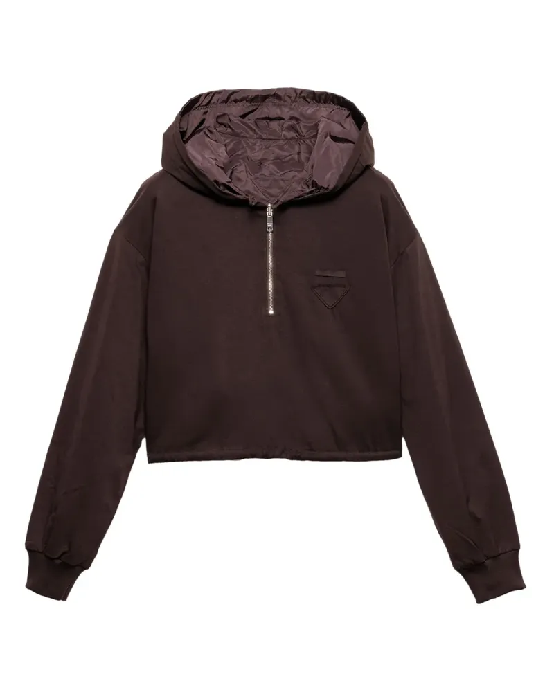 Prada Hoodie mit Kordelzug - Braun Braun