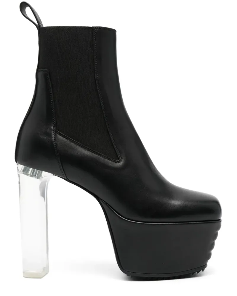 Rick Owens Minimal Grill Beatle 65 Stiefel 135mm - Schwarz Schwarz