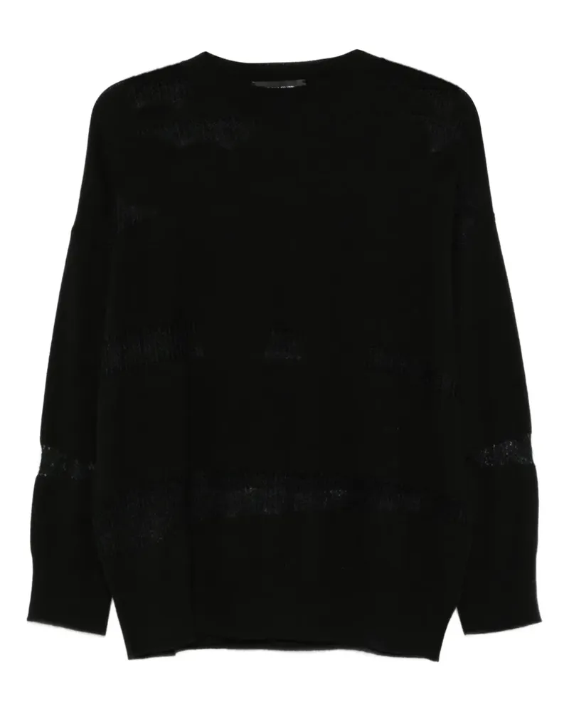 Fabiana Filippi Pullover mit Mesh-Einsatz - Schwarz Schwarz