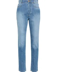 Moschino Slim-Fit-Jeans mit hohem Bund Blau