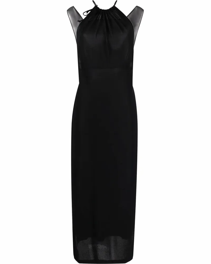 Alberta Ferretti Neckholder-Kleid aus Seide - Schwarz Schwarz
