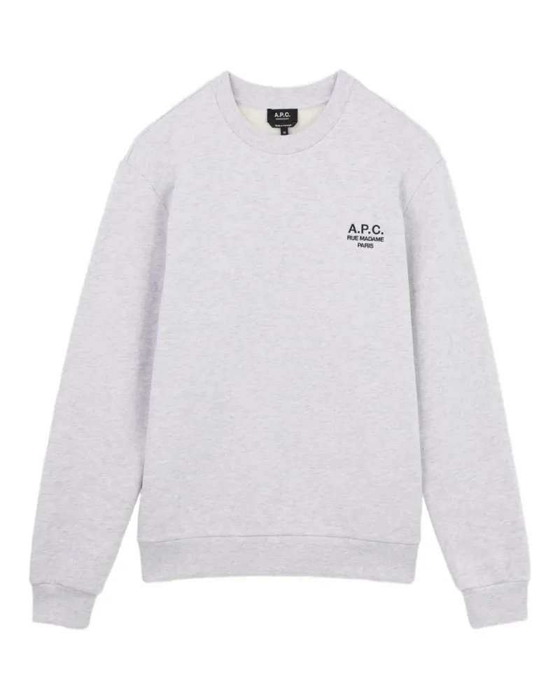 A.P.C. Sweatshirt mit Logo-Stickerei - Grau Grau