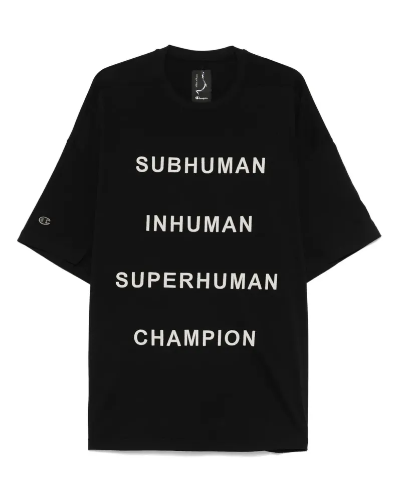 Rick Owens x Champion T-Shirt - Schwarz Schwarz