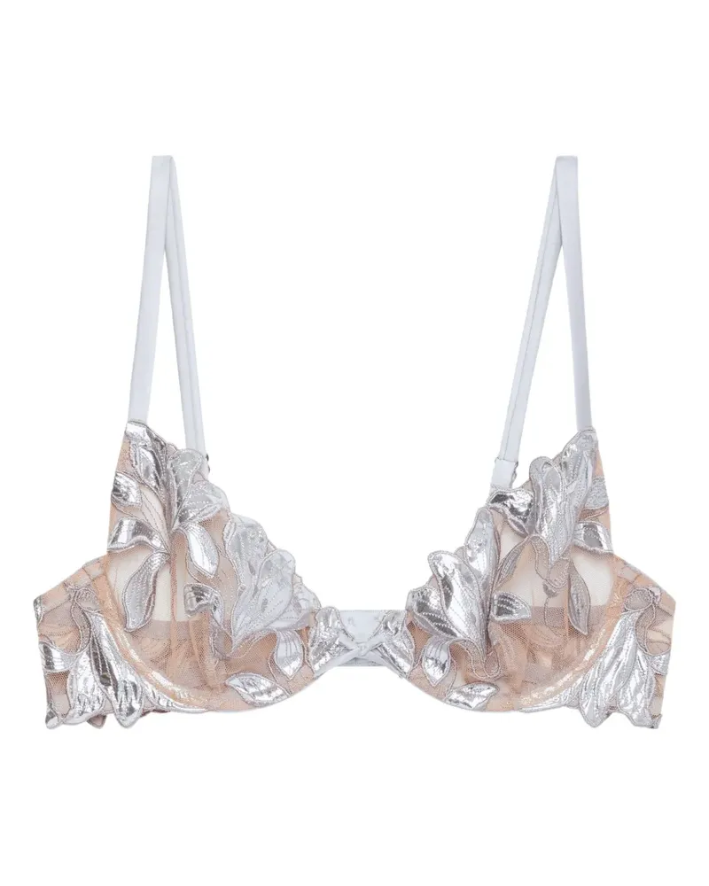Fleur Du Mal Lily Plunge-BH - Grau Grau
