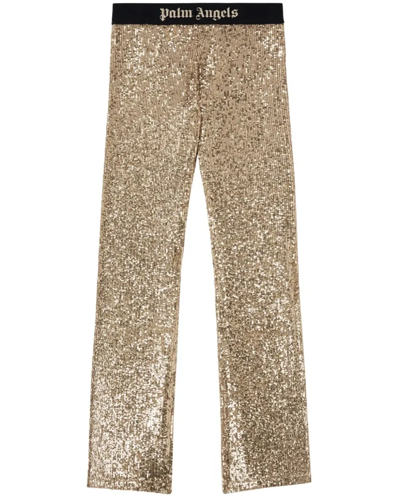 Palm Angels Schlaghose mit Pailletten - Gold Gold