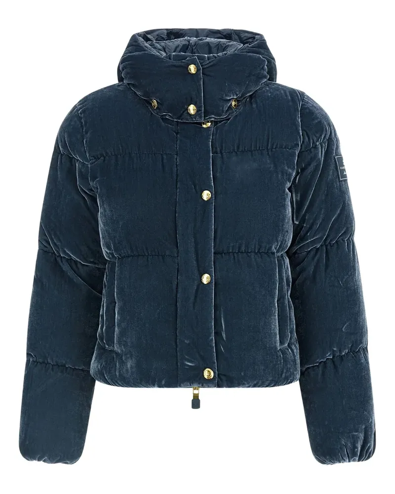 Elisabetta Franchi Daunenjacke aus Samt - Blau Blau