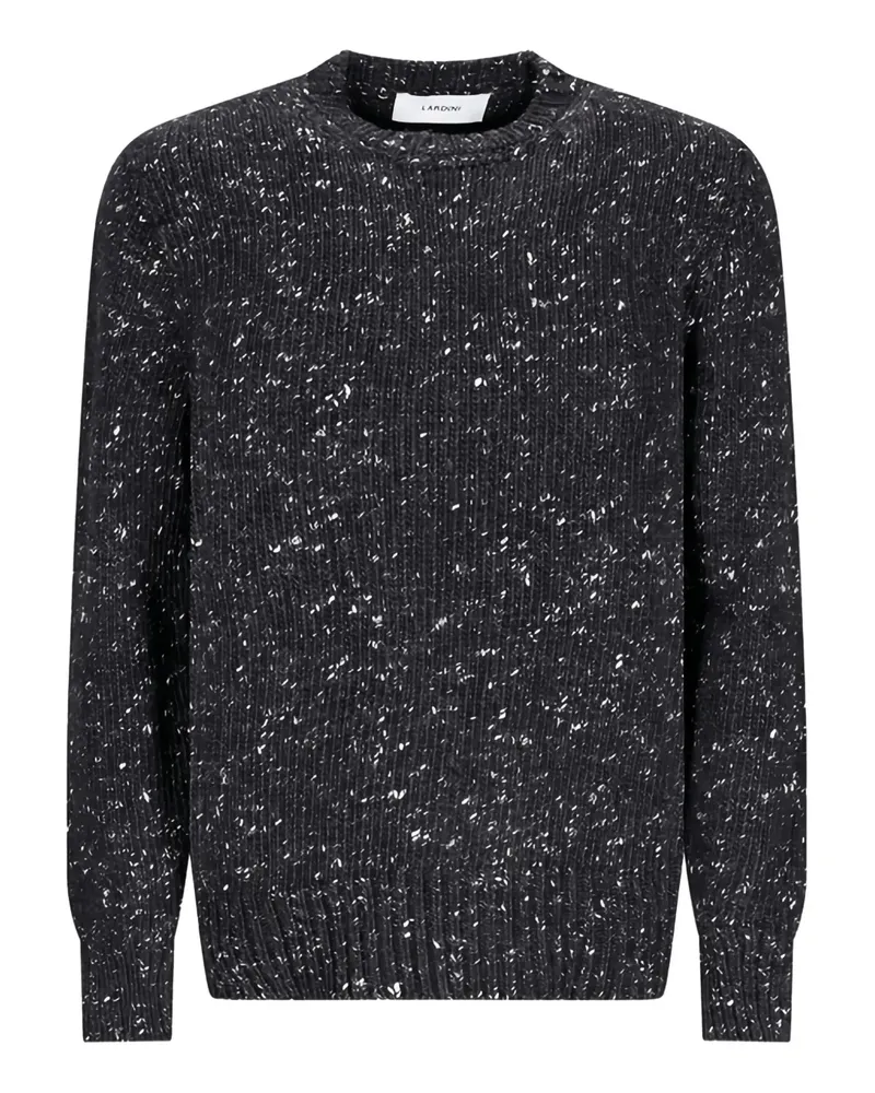 LARDINI Gerippter Pullover - Schwarz Schwarz