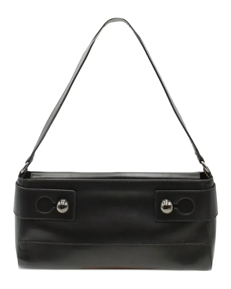 Furla metal-embellished leather shoulder bag - Schwarz Schwarz