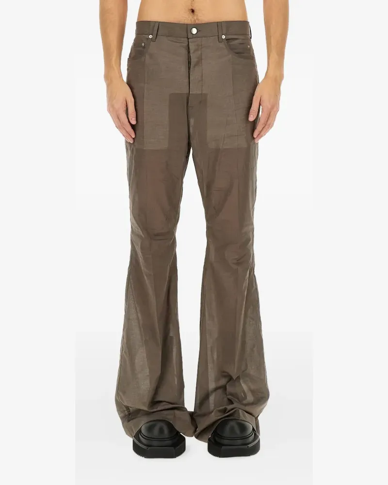 Rick Owens Bootcut-Hose - Braun Braun