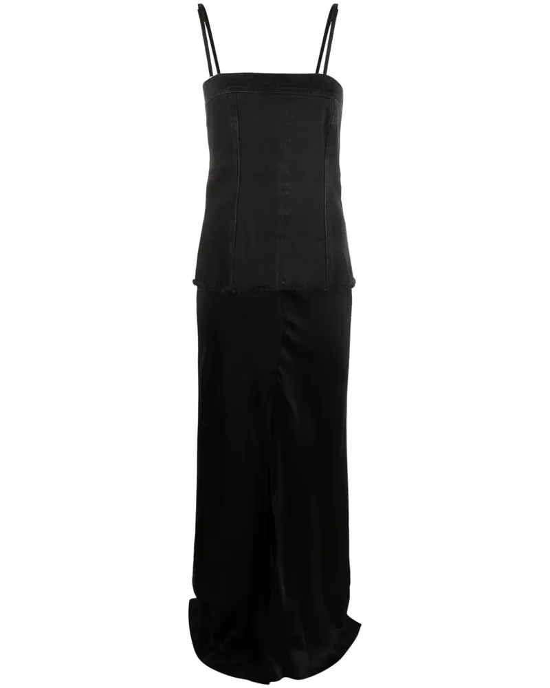 Blumarine Kleid im Layering-Look - Schwarz Schwarz