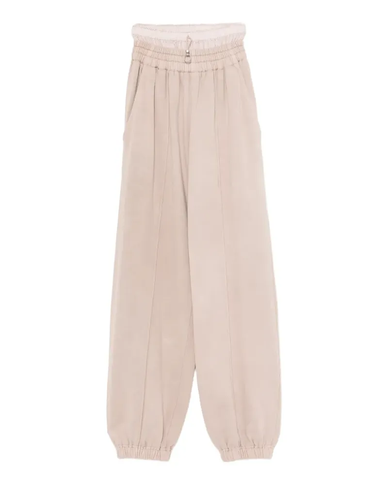 Yohji Yamamoto french-terry double-waist pants - Rosa Rosa