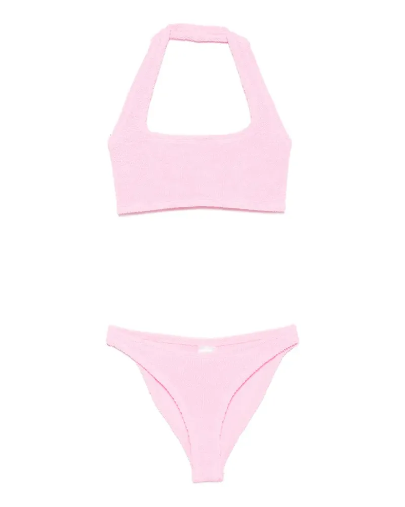 Hunza G Sandy crinkle-effect bikini - Rosa Rosa