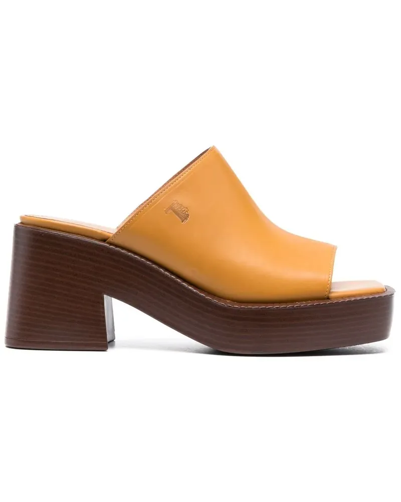 TOD'S Mules mit Blockabsatz - Nude Nude