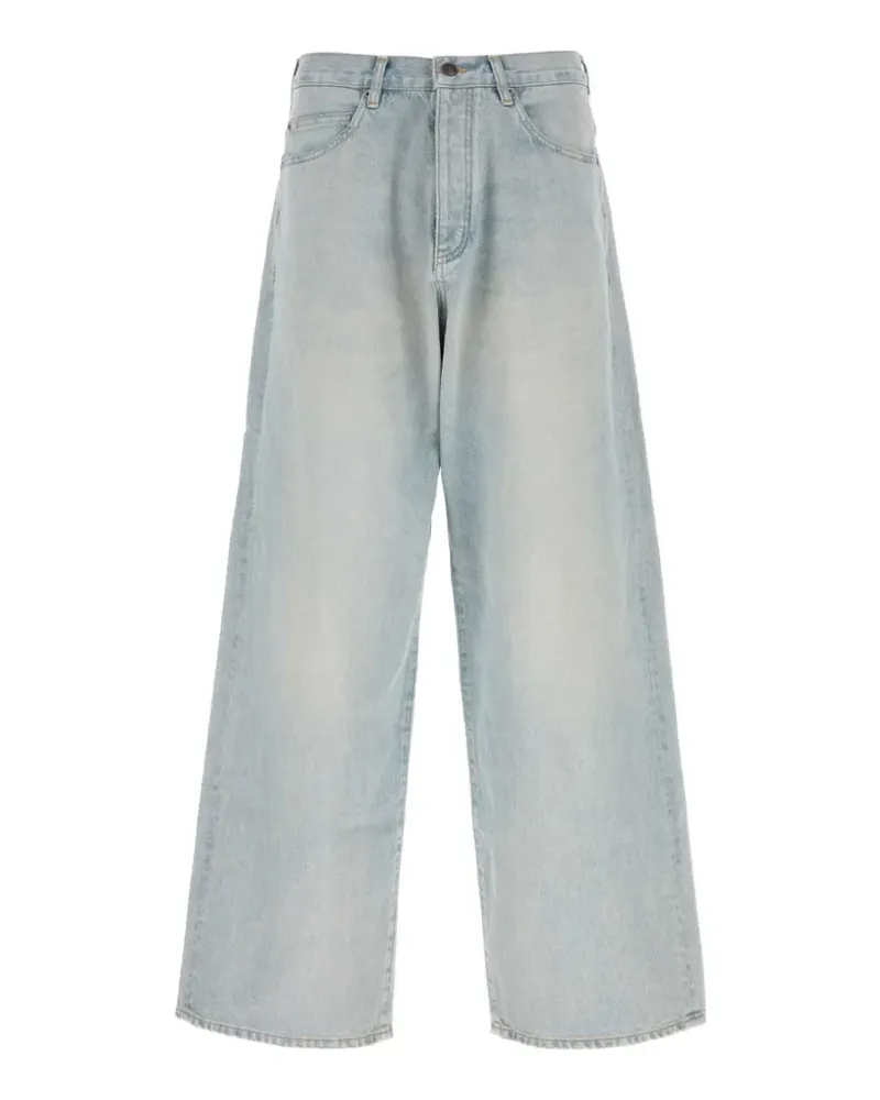 Balenciaga Casual faded wide-leg pants - Blau Blau