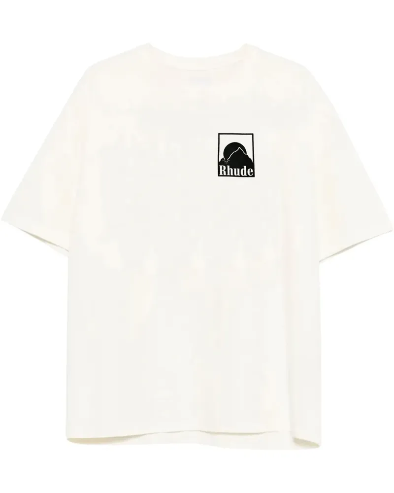 RHUDE Moonlight Bagde T-Shirt - Weiß Weiß
