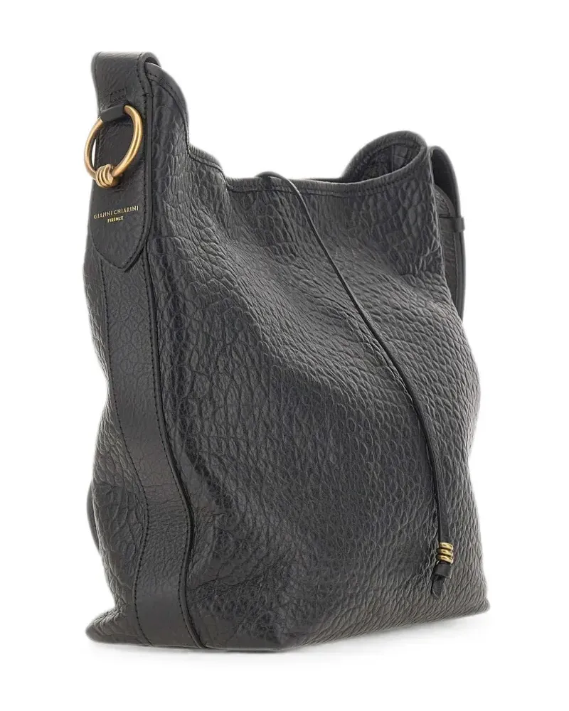 Gianni Chiarini Carla grained leather shoulder bag - Schwarz Schwarz