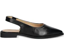 Slingback-Ballerinas mit spitzer Kappe - Schwarz
