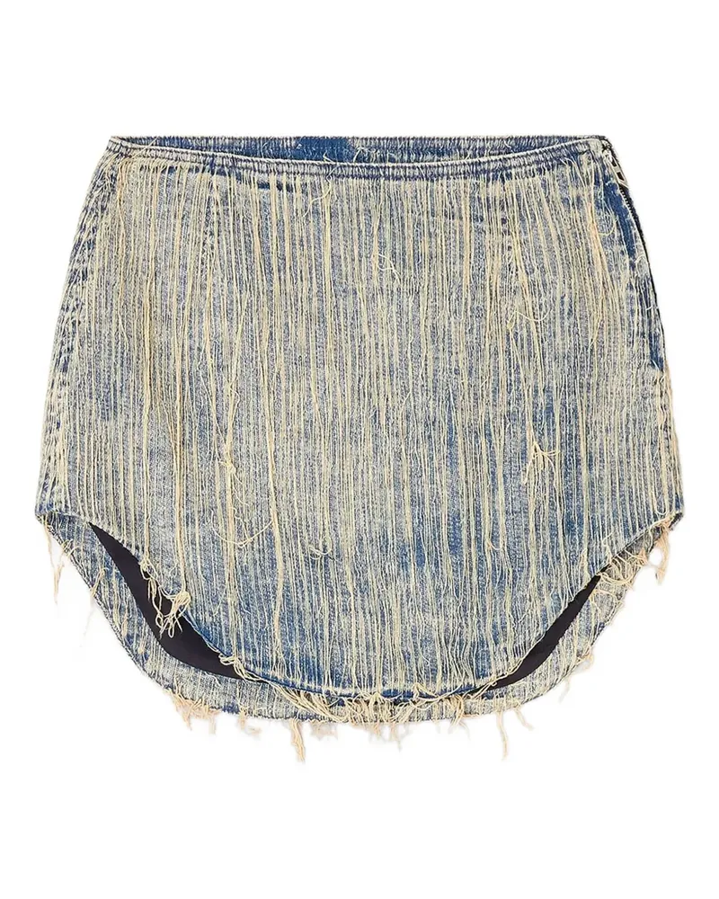 Diesel Ausgefranster Rock - Blau Blau
