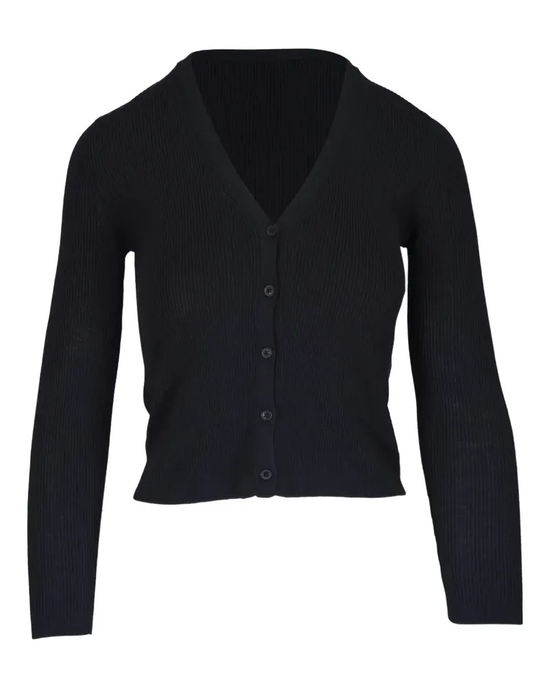 Nili Lotan Gerippter Cardigan mit Knöpfen - Schwarz Schwarz