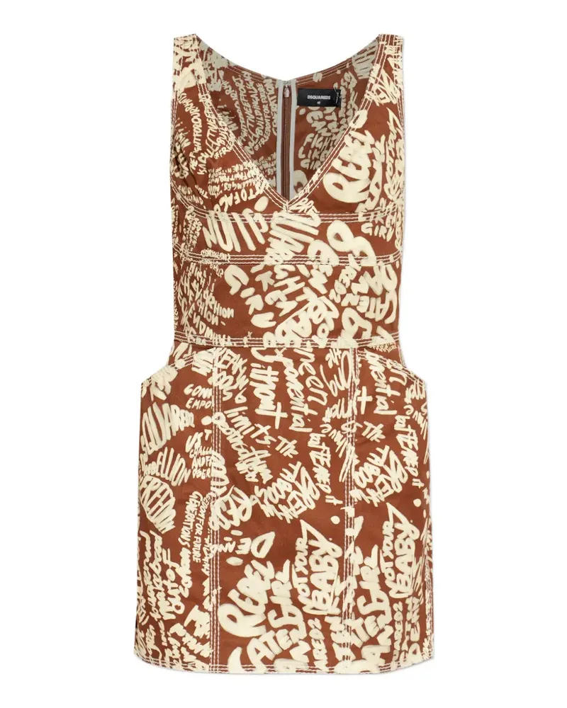 Dsquared2 V-neck mini dress - Braun Braun