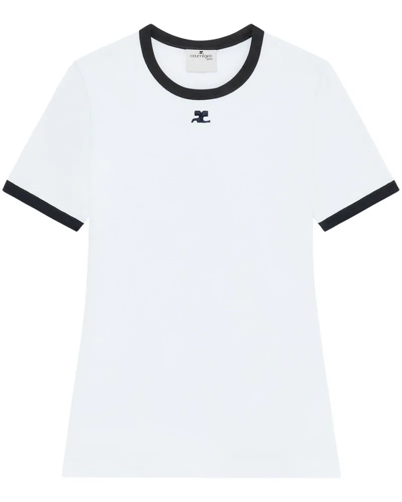 Courrèges Hemd mit Kontrastdetails - Weiß Weiß