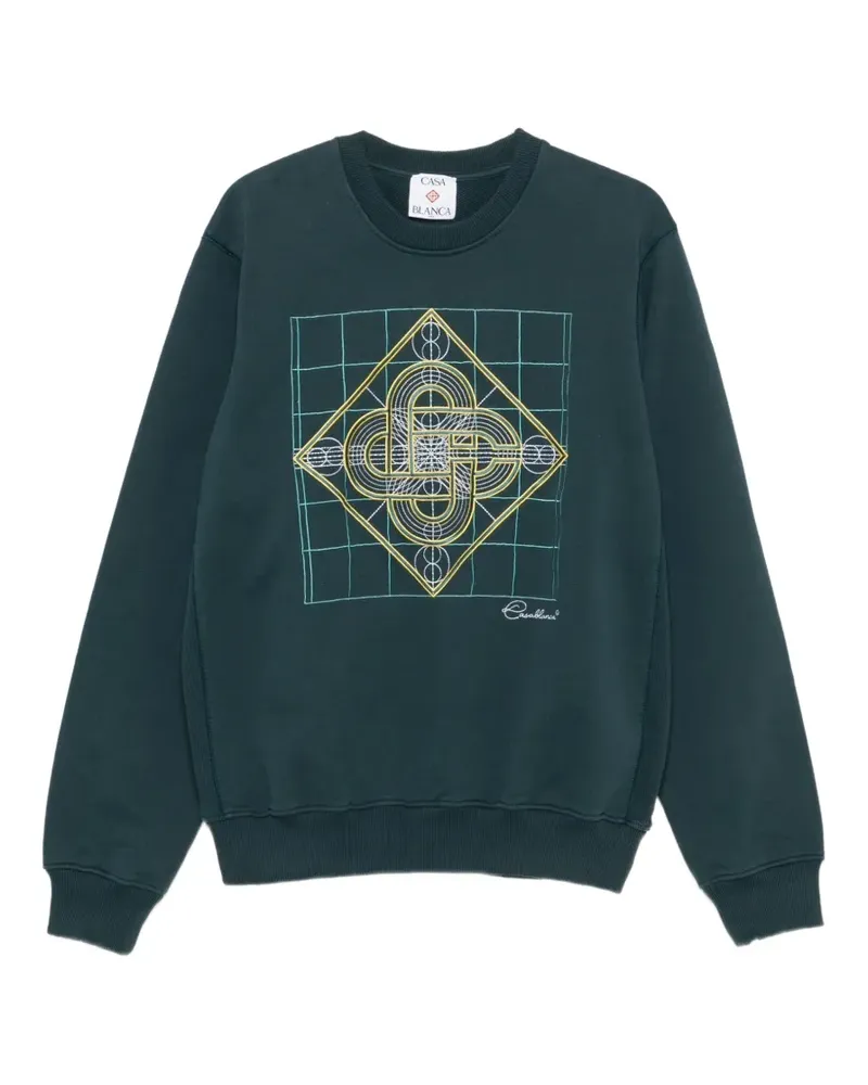 Casablanca Paris Sweatshirt mit geometrischem Print - Grün Grün