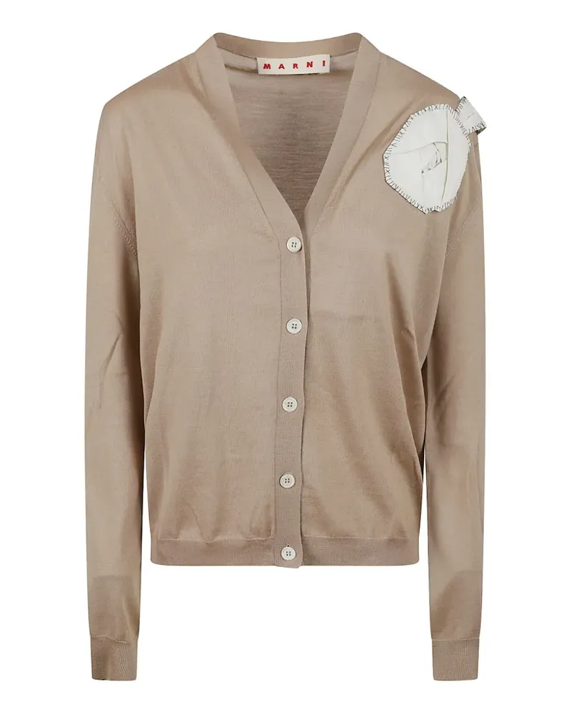 Marni Cardigan mit V-Ausschnitt - Nude Nude