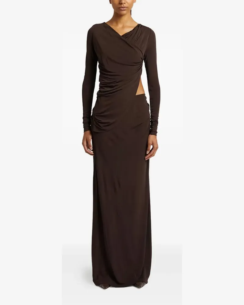 Christopher Esber cut-out draped maxi dress - Braun Braun