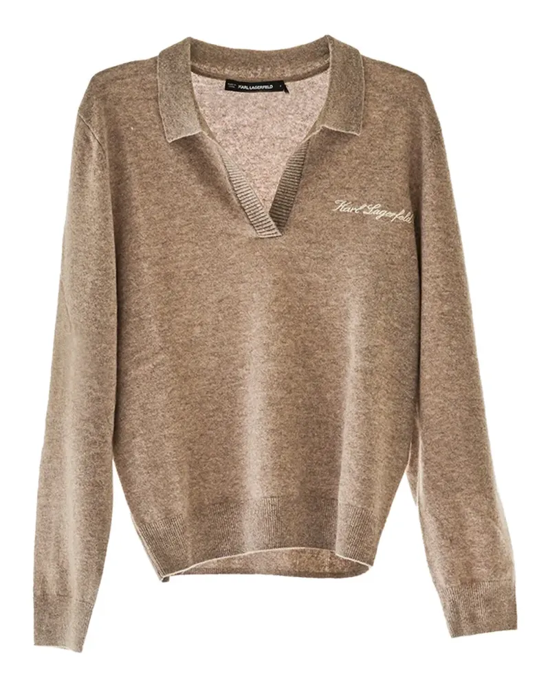 Karl Lagerfeld Hotel Karl Pullover mit Stickerei - Nude Nude
