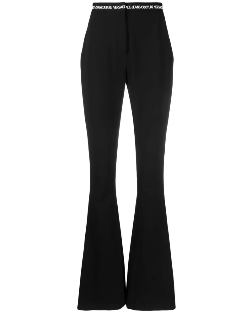 Versace Jeans Hose mit Logo-Bund - Schwarz Schwarz