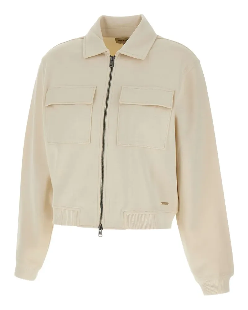 Woolrich Sweatshirt mit Zwei-Wege-Reißverschlusstasche - Nude Nude