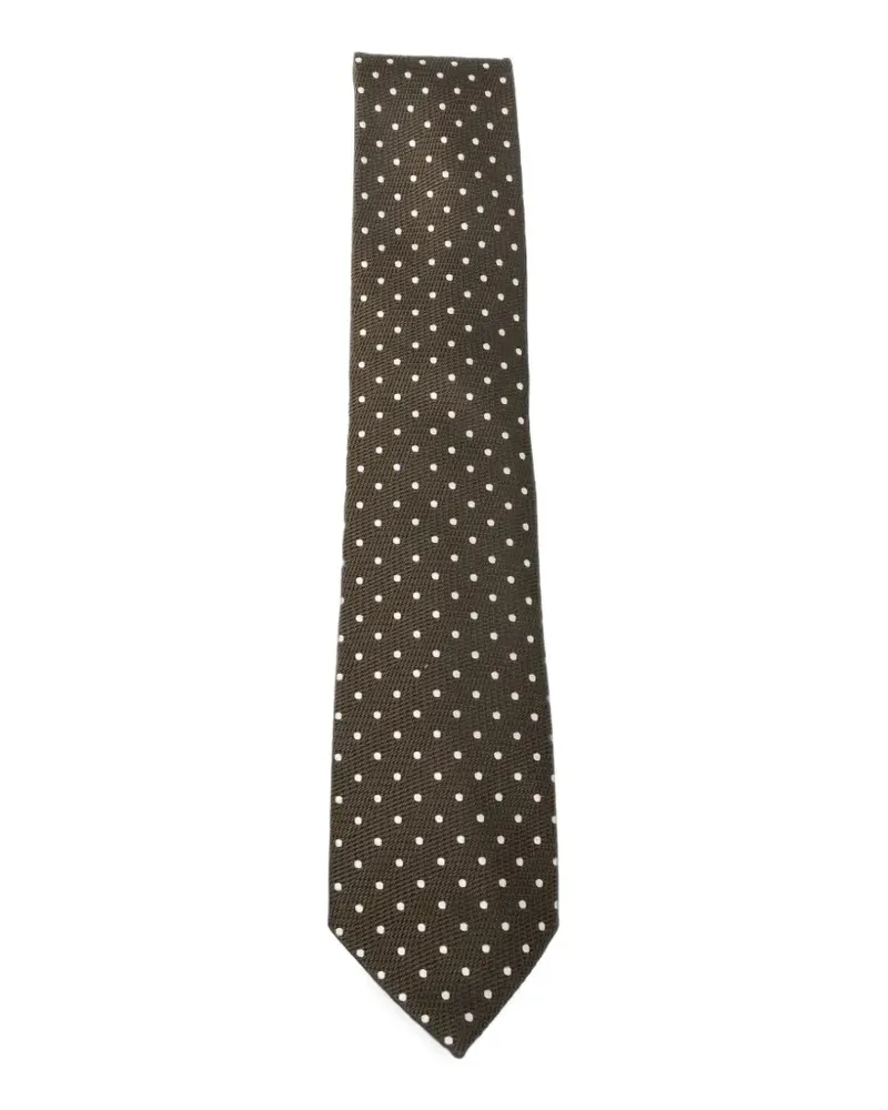 Tom Ford Krawatte mit Polka Dots - Braun Braun