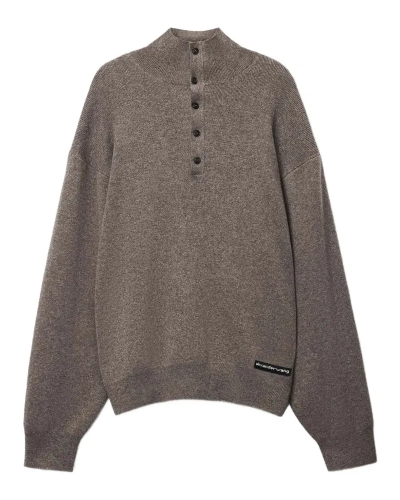 Alexander Wang Henley-Pullover mit Rollkragen - Braun Braun