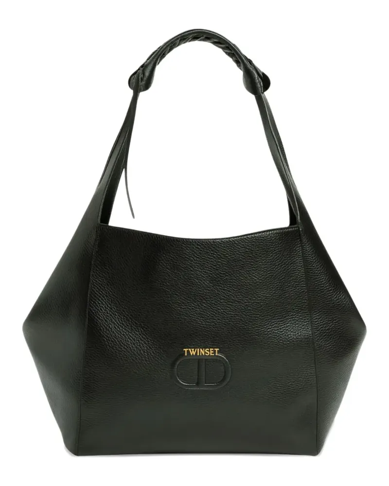 Twin-Set Handtasche aus Leder - Schwarz Schwarz