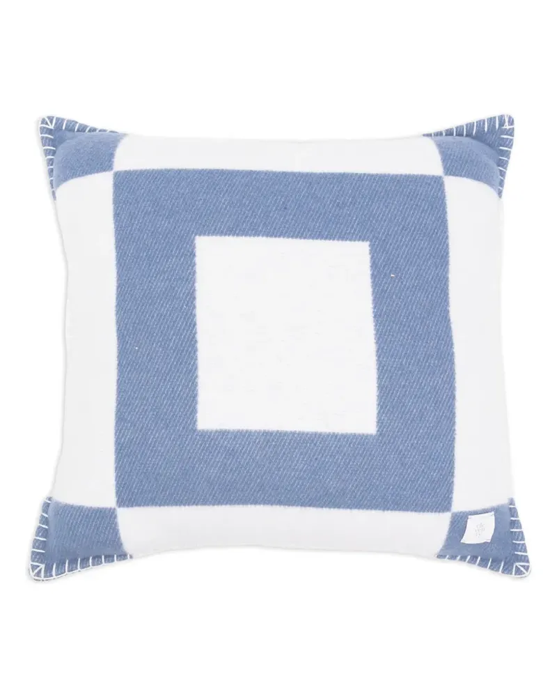 Eleventy Kariertes Kissen (50cm x 50cm) - Weiß Weiß