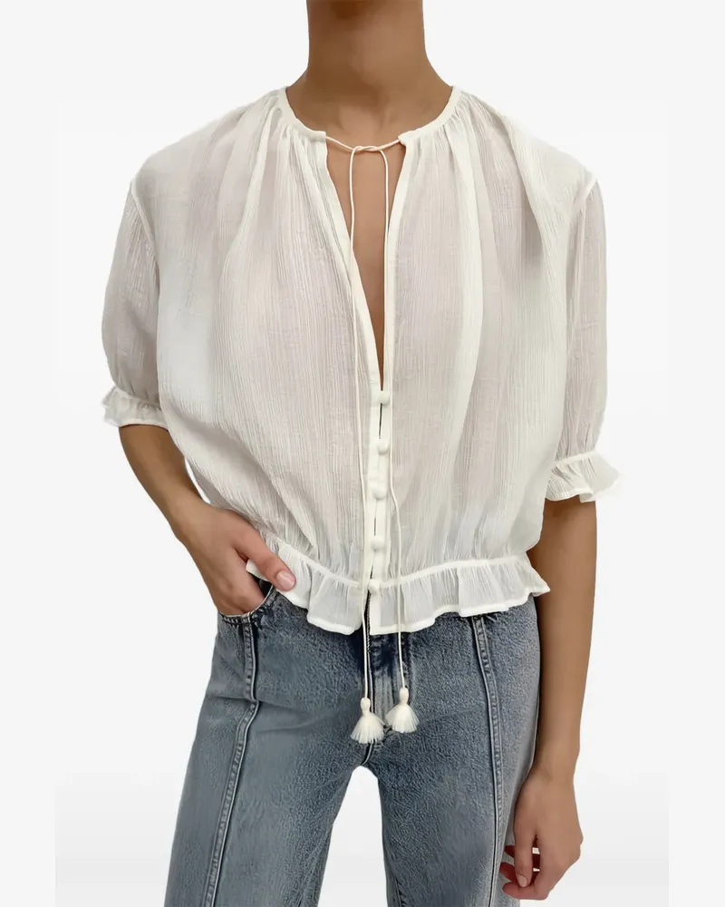 Rodebjer Plissierte Perla Bluse - Nude Nude