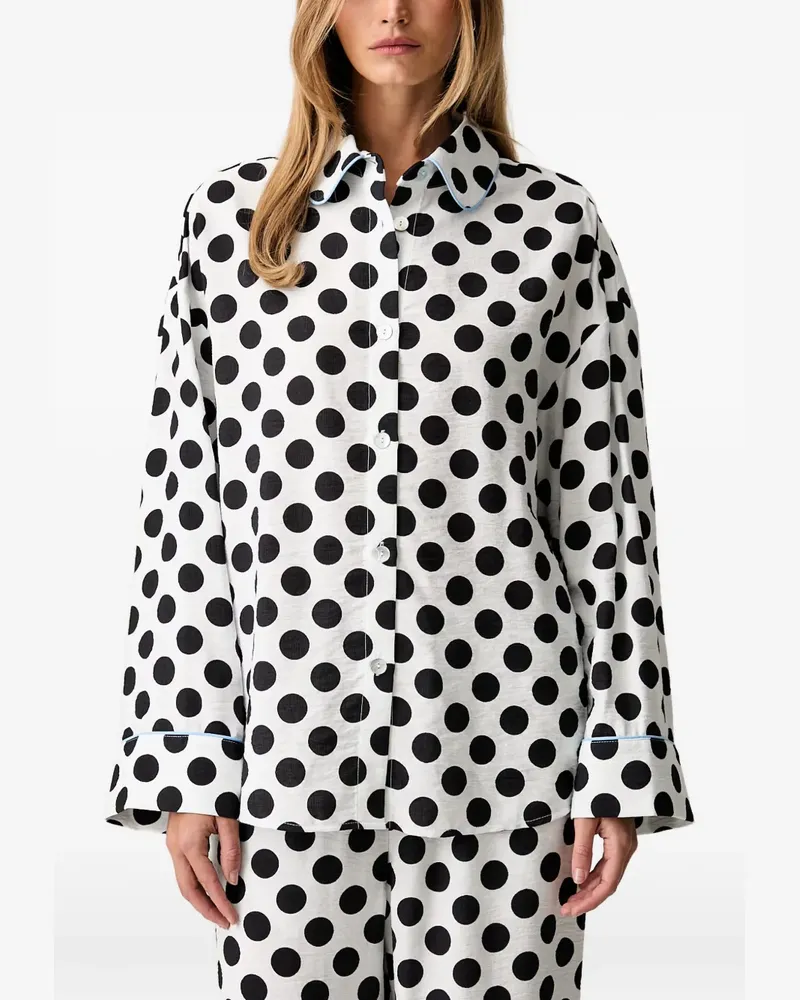SLEEPER polka-dot shirt - Weiß Weiß