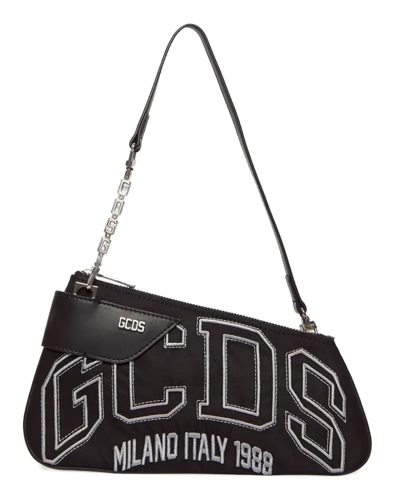 GCDS Comma Notte Schultertasche - Schwarz Schwarz
