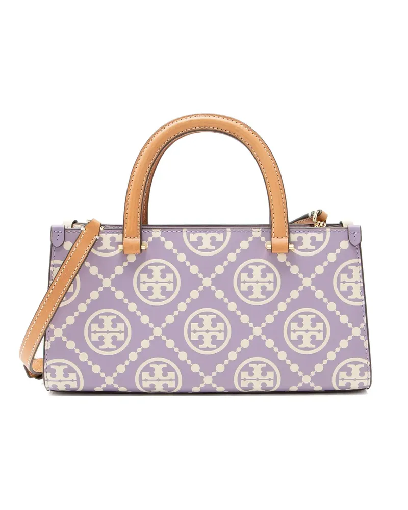 Tory Burch Monogram leather tote bag - Violett Violett