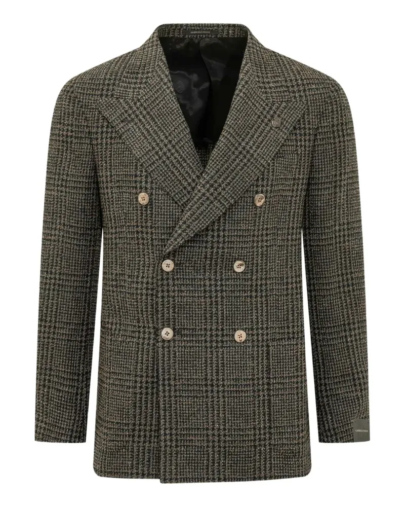 Gabriele Pasini double-breasted check-pattern jacket - Braun Braun