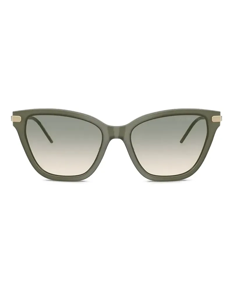 Emporio Armani Cat-Eye-Sonnenbrille mit asiatischem Gestell - Grün Grün