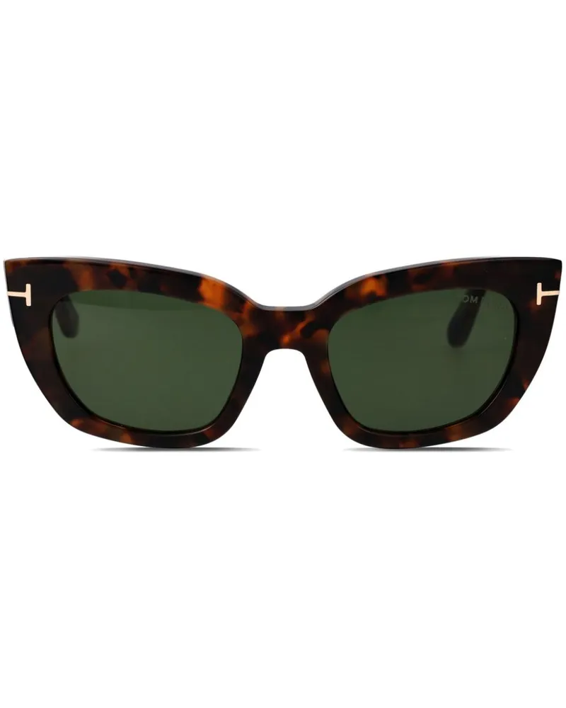 Tom Ford Sonnenbrille mit eckigem Gestell - Braun Braun