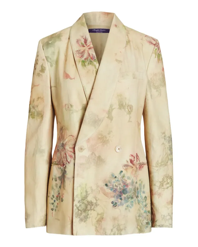 Ralph Lauren double-breasted floral blazer - Nude Nude