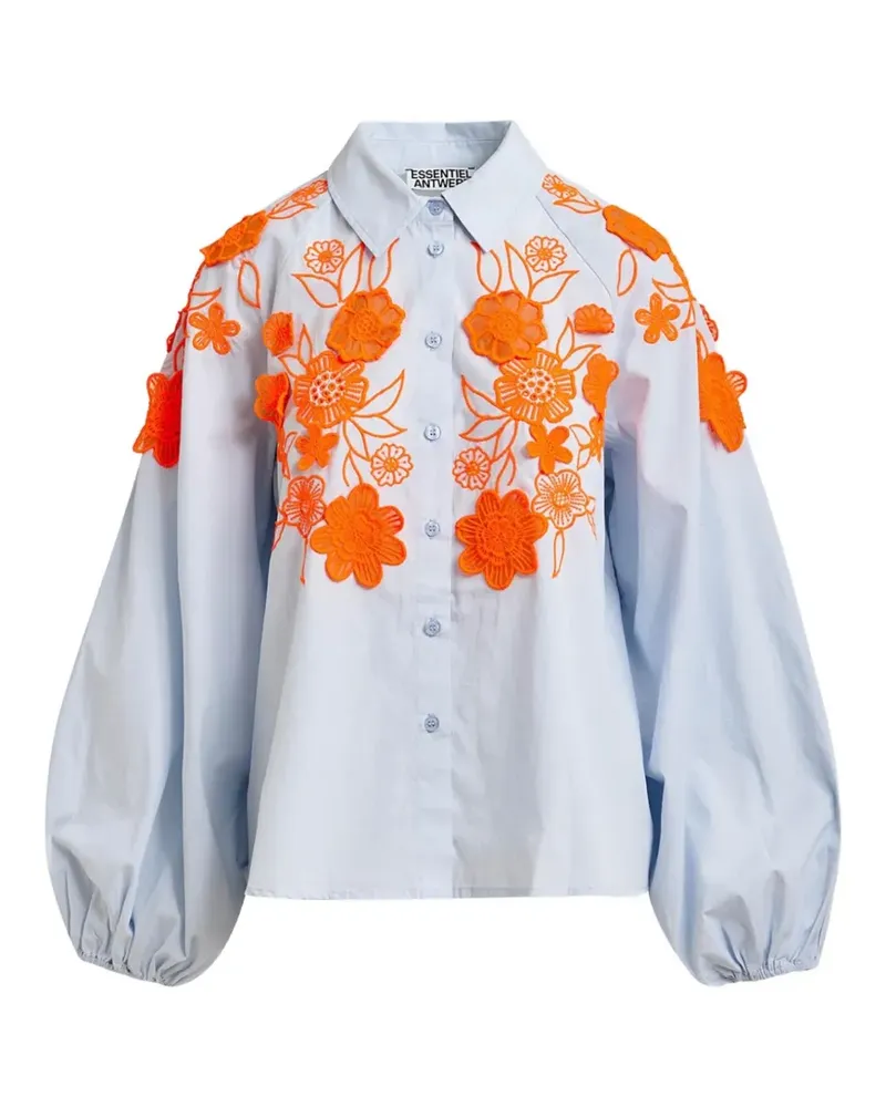 Essentiel floral embellished shirt - Blau Blau