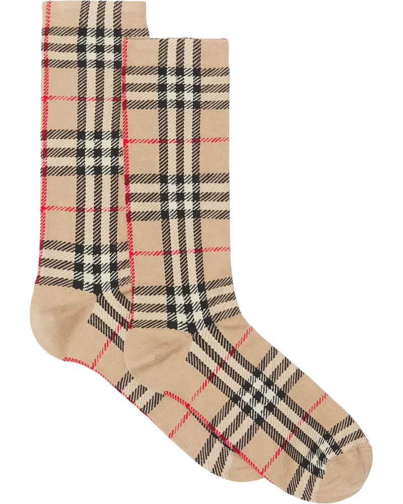 Burberry Socken mit Check - Braun Braun