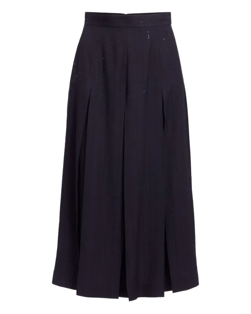 Elie Saab pinstriped crepe skirt - Schwarz Schwarz