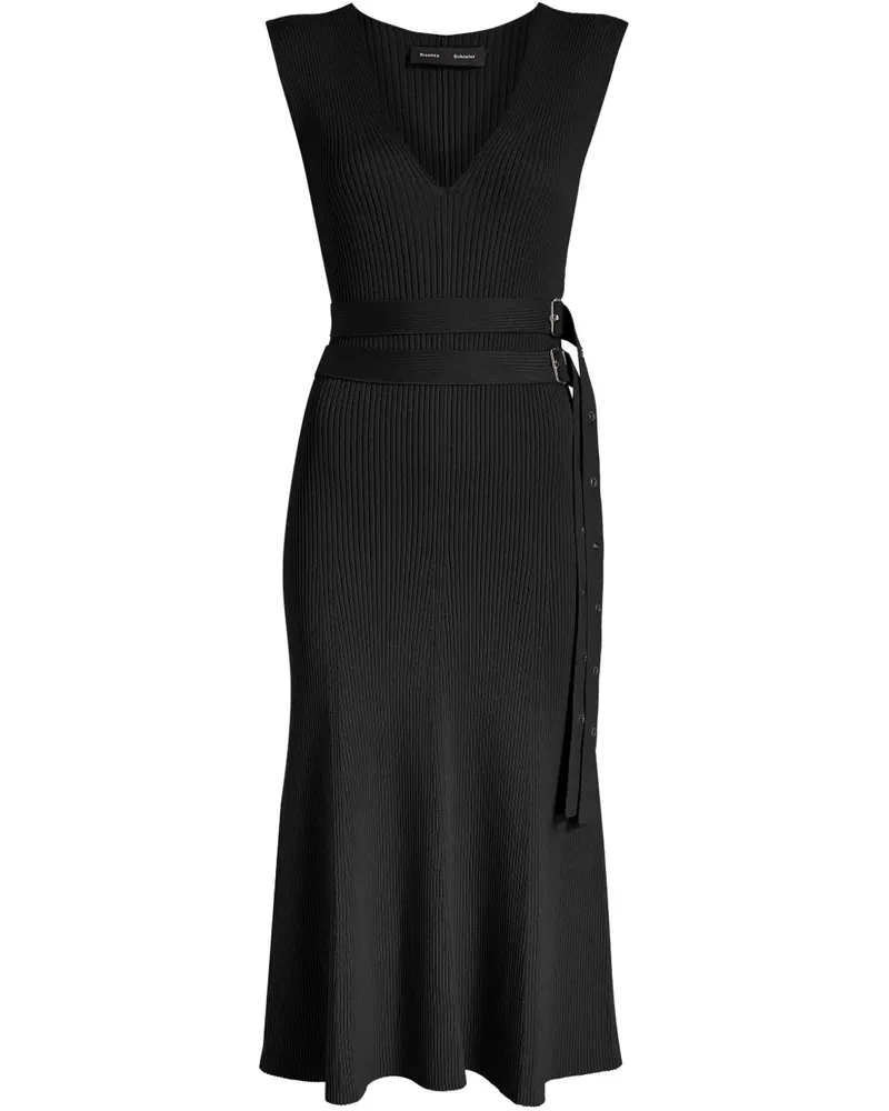Proenza Schouler Madeline Midikleid - Schwarz Schwarz