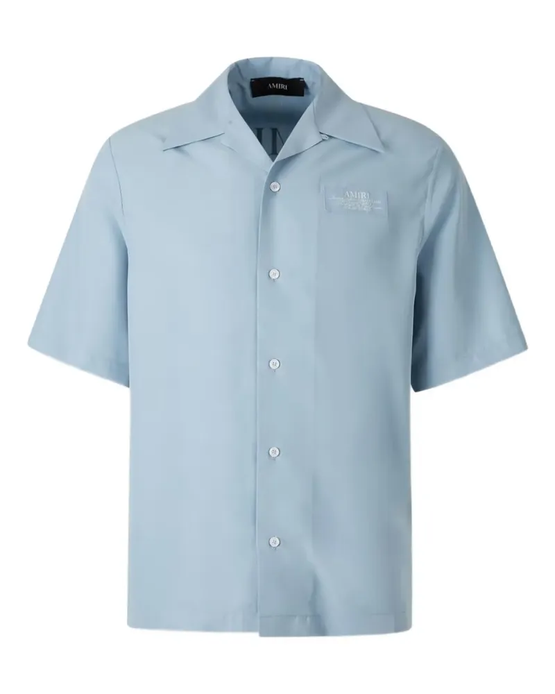 Amiri Hemd mit Logo-Patch - Blau Blau