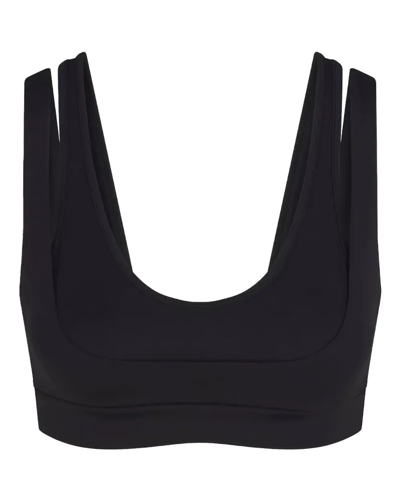 SKIMS BH mit doppeltem Riemen - Schwarz Schwarz