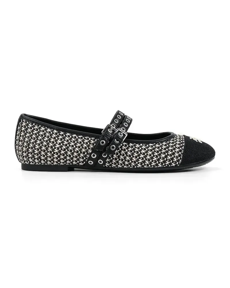 Karl Lagerfeld Ballerinas mit Ösendetail - Schwarz Schwarz
